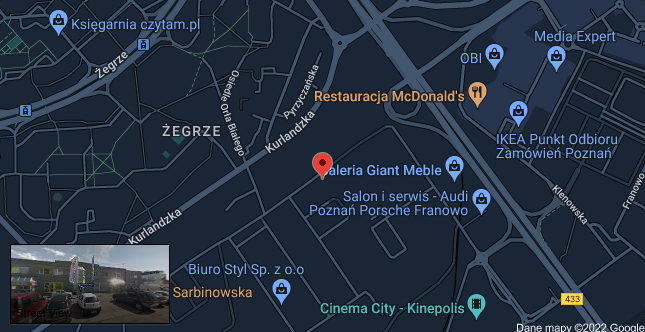 Mapa Poznań Zwierzchowskiego B2B Europe